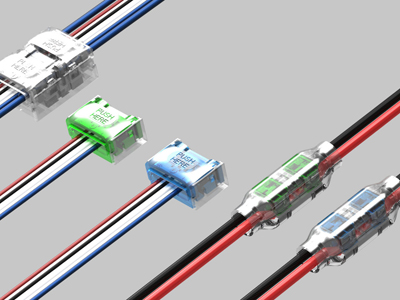 foto Conectores para cables de gran tamaño en aplicaciones de iluminación.